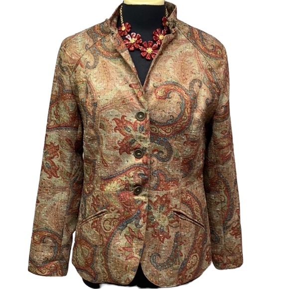 Coldwater Creek Paisley Blazer - Picture 1 of 4